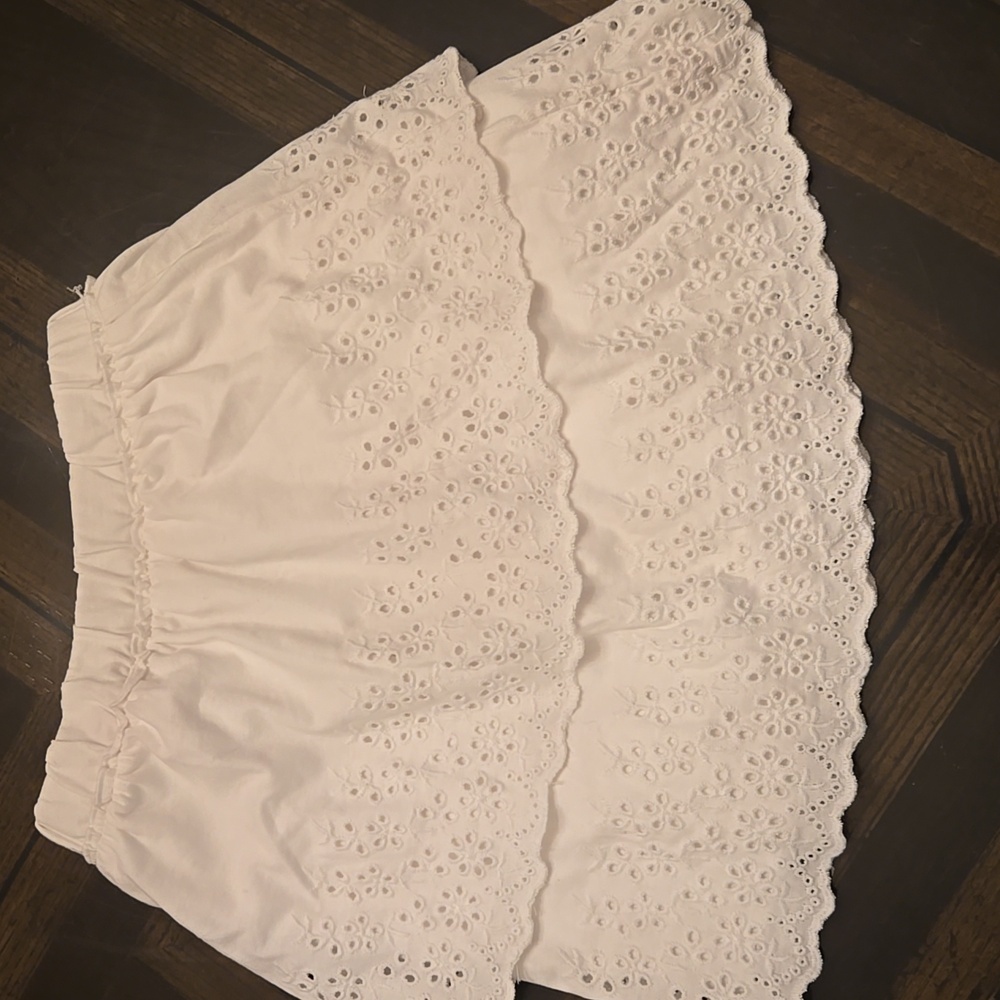 Zara Kids White Eyelet Layered Skirt | Size 10 | NWT